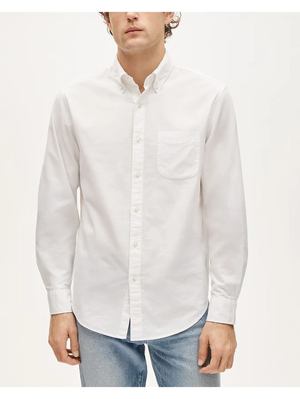 J.Crew $100 Broken-in organic cotton oxford shirt Size Small White